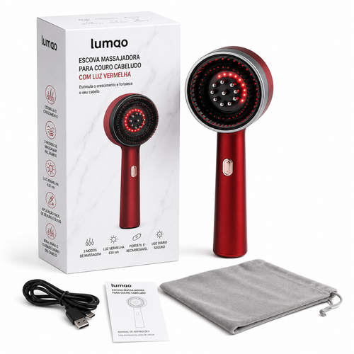 Lumoq™ Massajador Capilar de Luz Vermelha.